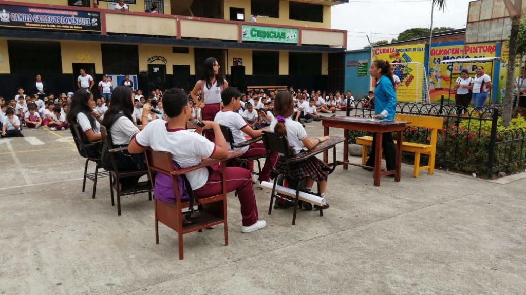 Estudiantes realizaron dramatizado  